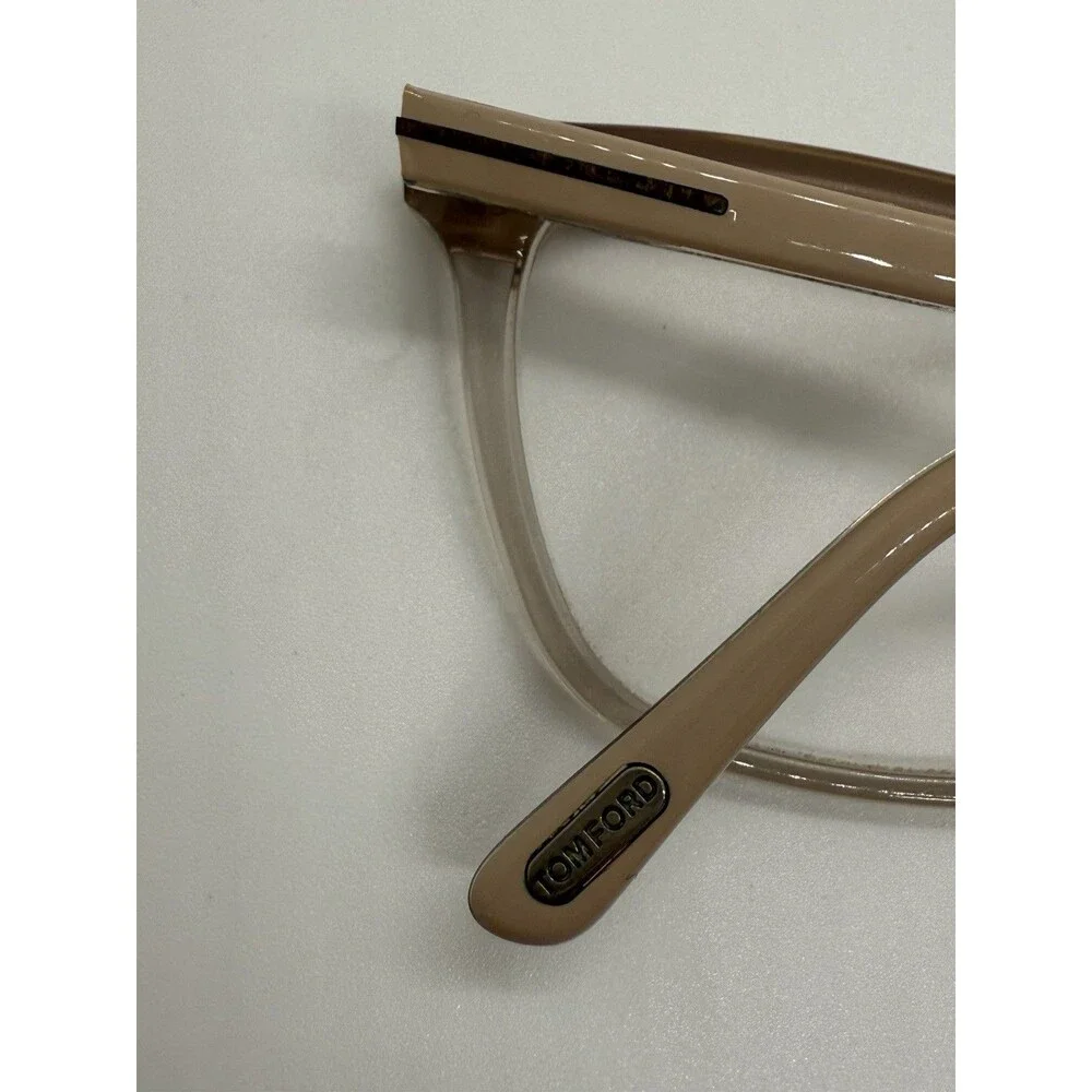 Tom Ford TF 5550-B 072 Brushed Pink Plastic Cat Eye Optical Frames 54-17-140 COA